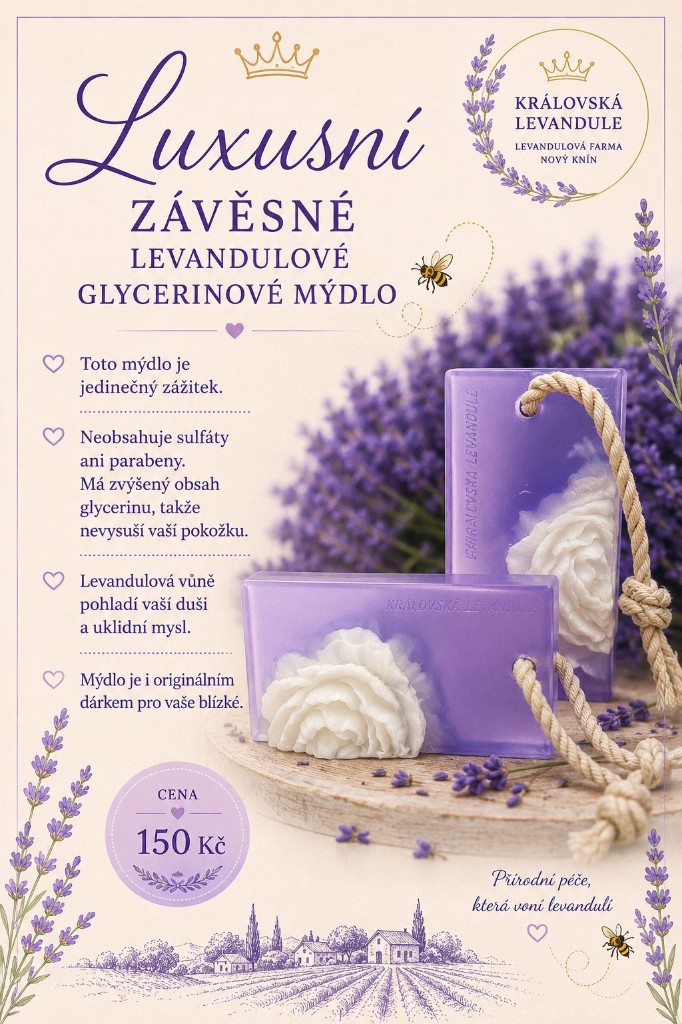 Závěsné glycerinové mýdlo, 170 Kč